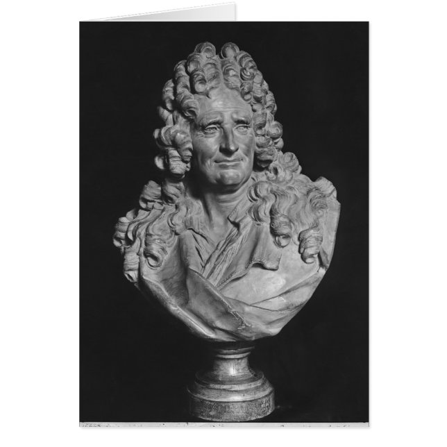 Porträtt av Nicolas Boileau Hälsningskort (Framsidan)