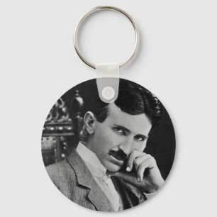 Porträtt av Nikola Tesla Nyckelring