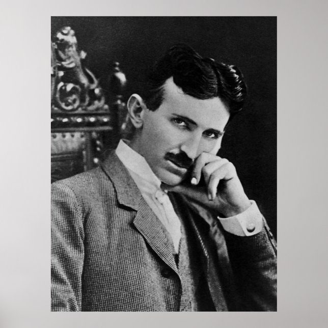 Porträtt av Nikola Tesla Poster (Framsidan)