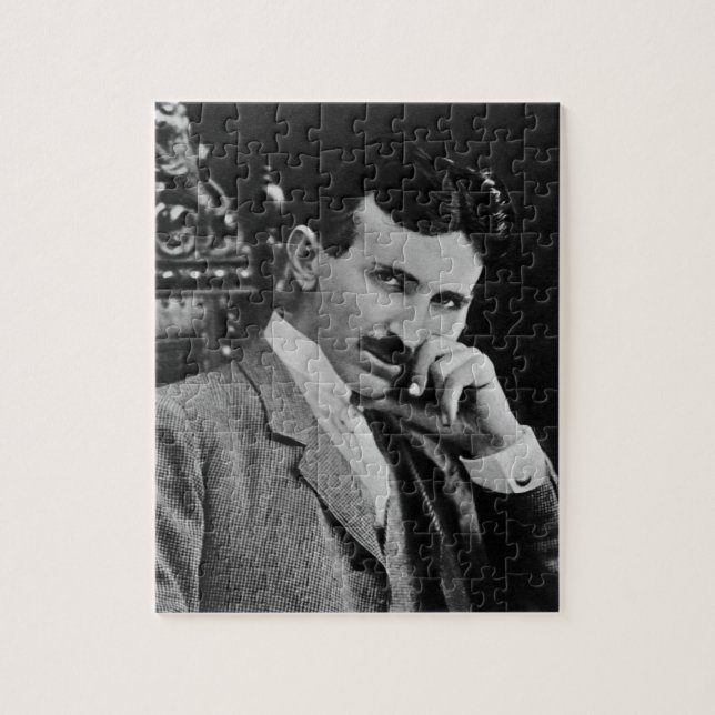 Porträtt av Nikola Tesla Pussel (Vertikal)