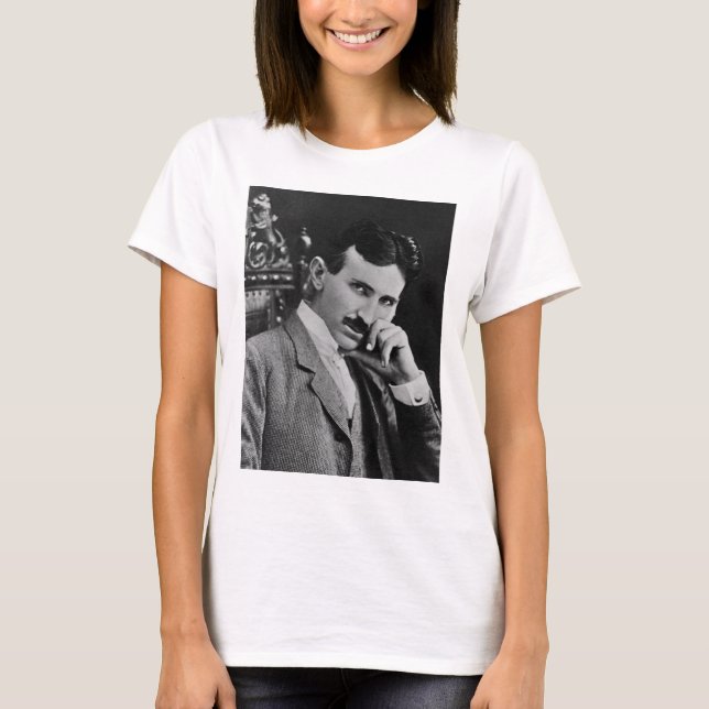 Porträtt av Nikola Tesla Tee (Framsida)