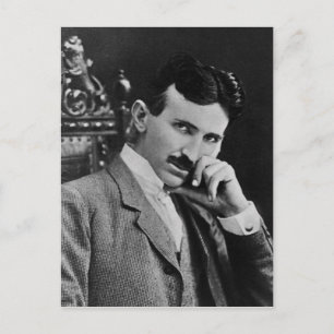 Porträtt av Nikola Tesla Vykort