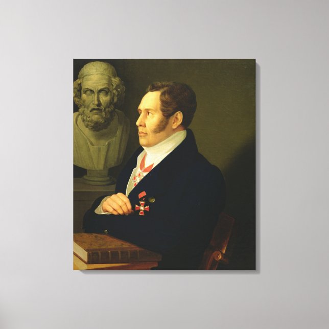 Porträtt av Nikolay Gnedich, 1839 Canvastryck (Framsida)