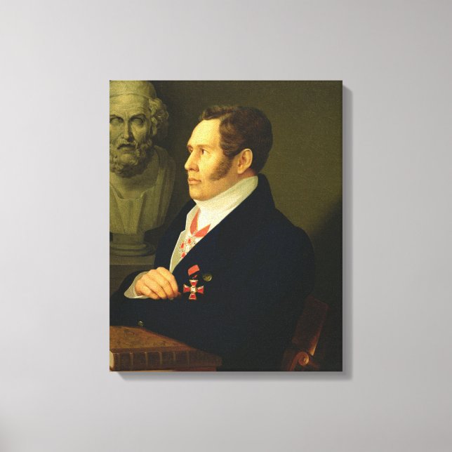Porträtt av Nikolay Gnedich, 1839 Canvastryck (Framsida)