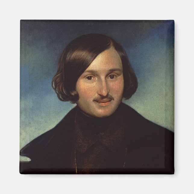 Porträtt av Nikolay Gogol, 1841 Magnet (Framsidan)