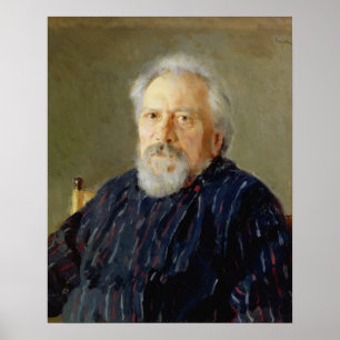 Porträtt av Nikolay Leskov Poster