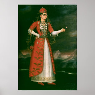 Porträtt av Nino Eristavi, iranier, 1829 Poster