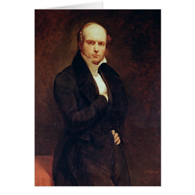 Porträtt av Odilon Barrot Hälsningskort (Framsidan)