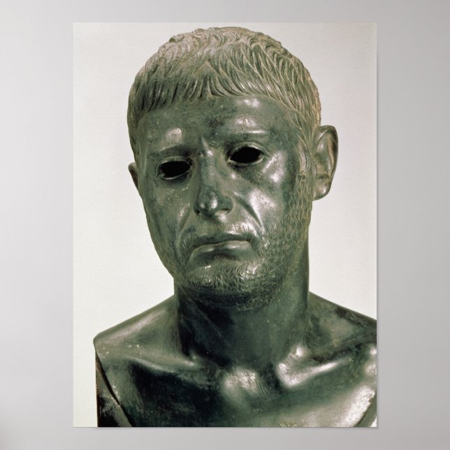 Porträtt av okänd romersk krigare, AD 30-tal Poster (Framsidan)