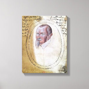 Porträtt av Olivier de Serres Canvastryck