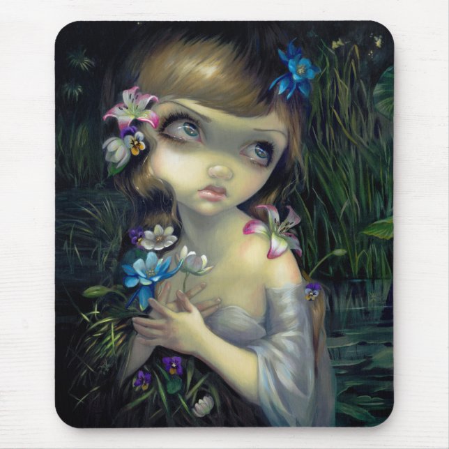 "Porträtt av Ophelia" Mousepad Musmatta (Framsidan)