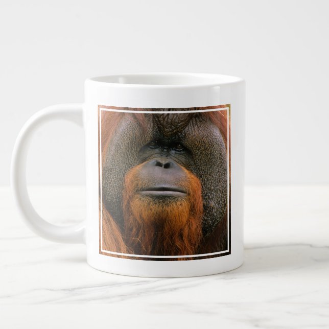 Porträtt av orangutang manlig, Georgia, USA Jumbo Mugg (Vänster)