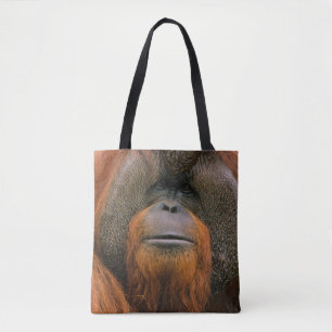 Porträtt av orangutang manlig, Georgia, USA Tygkasse
