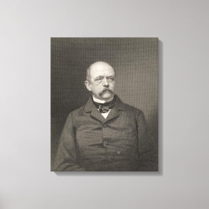Porträtt av Otto von Bismarck Canvastryck
