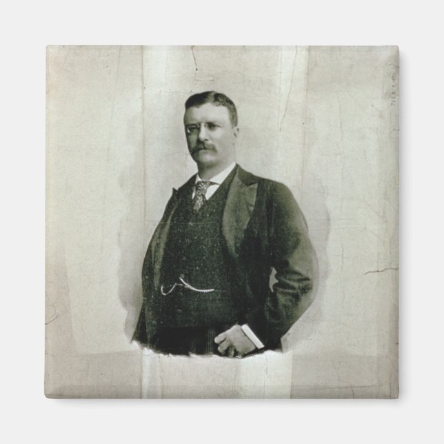 Porträtt av överste Theodore Roosevelt (litho) Magnet (Framsidan)