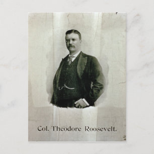 Porträtt av överste Theodore Roosevelt (litho) Vykort