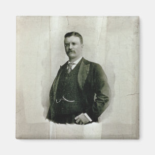 Porträtt av översten Theodore Roosevelt (lithoen Magnet