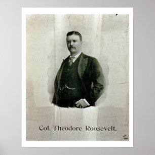 Porträtt av översten Theodore Roosevelt (lithoen Poster