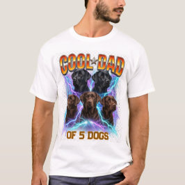Porträtt av pappan med hund Personligt nummer Anpa T Shirt
