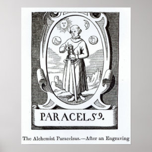 Porträtt av Paracelsus Poster