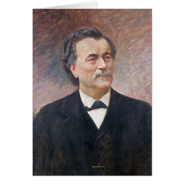 Porträtt av Paul Bert Hälsningskort (Framsidan)