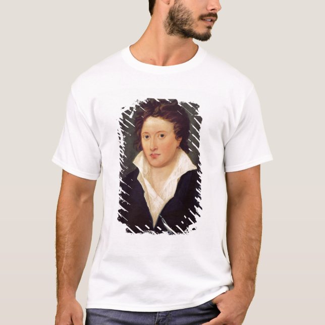 Porträtt av Percy Bysshe Shelley, 1819 Tee (Framsida)