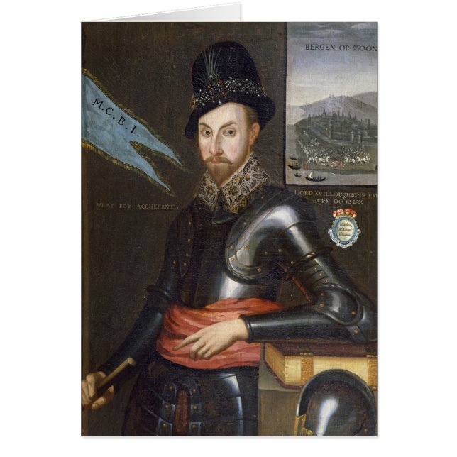 Porträtt av Peregrine Bertie Hälsningskort (Framsidan)