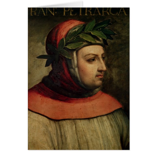 Porträtt av Petrarch Hälsningskort (Framsidan)