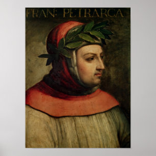 Porträtt av Petrarch Poster