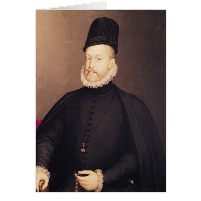 Porträtt av Philip II c.1580 Hälsningskort (Framsidan)