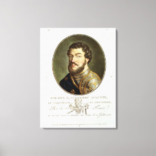 Porträtt av Philip II som kallas Augustus, kung a Canvastryck