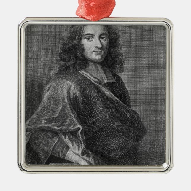 Porträtt av Pierre Bayle Julgransprydnad Metall (Framsidan)