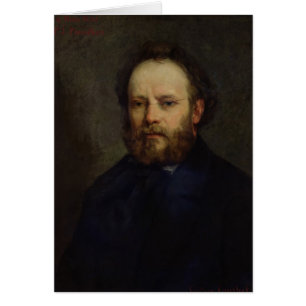 Porträtt av Pierre Joseph Proudhon 1865 Hälsningskort