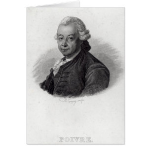 Porträtt av Pierre Poivre Hälsningskort