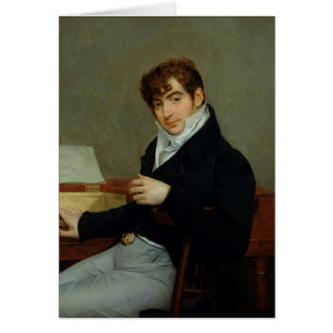 Porträtt av Pierre Zimmermann 1808 Hälsningskort