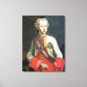 Porträtt av Pietro Leopoldo di Lorena, c.1750 Canvastryck
