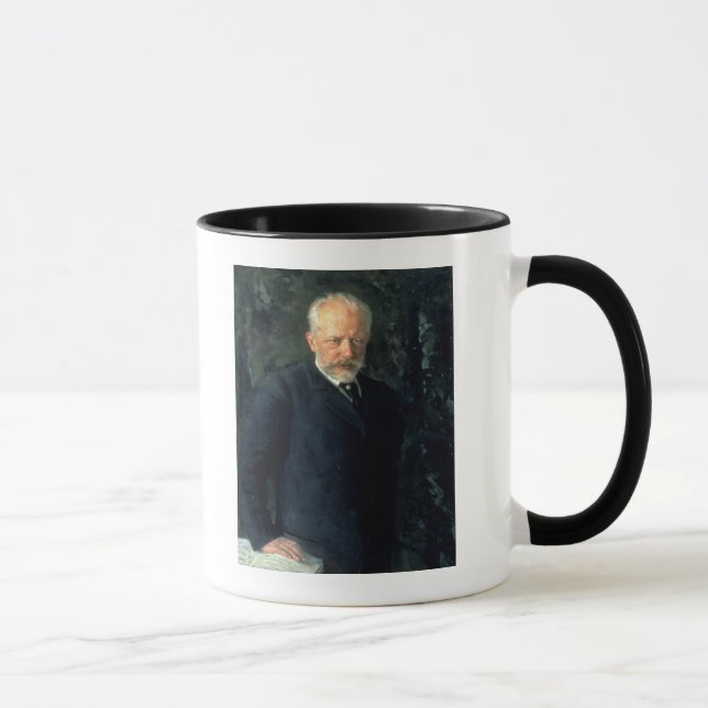 Porträtt av Piotr Ilyich Tchaikovsky Mugg (Höger)