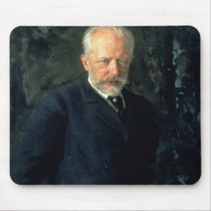 Porträtt av Piotr Ilyich Tchaikovsky Musmatta
