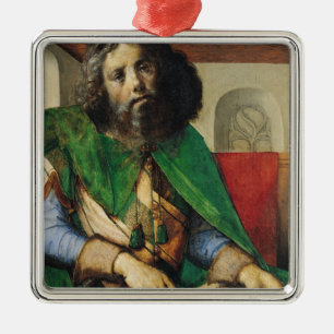 Porträtt av Plato c.1475 Julgransprydnad Metall