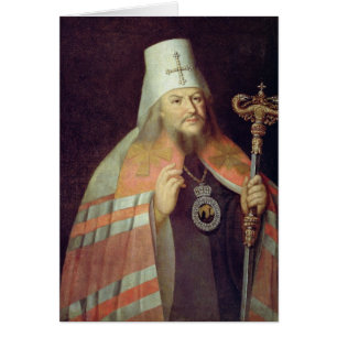 Porträtt av Plato II, ärkebiskop av Moscow Hälsningskort