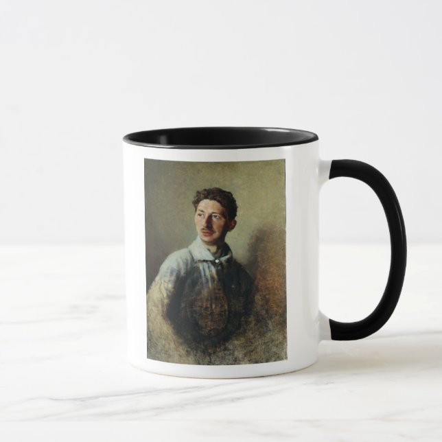 Porträtt av poeten Sergey Gorodetsky 1909 Mugg (Höger)