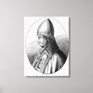 Porträtt av Pope Gregory IX Canvastryck