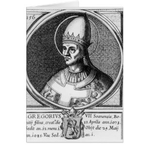 Porträtt av Pope Gregory VII Hälsningskort
