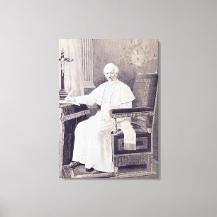 Porträtt av Pope Leo XIII Canvastryck