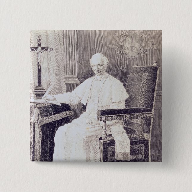 Porträtt av Pope Leo XIII Knapp (Framsida)