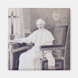 Porträtt av Pope Leo XIII Magnet