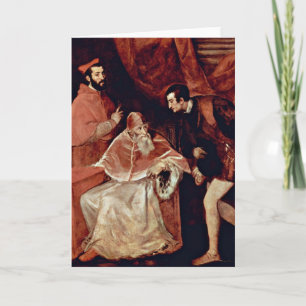 Porträtt av Pope Paul Iii vid Titian Kort