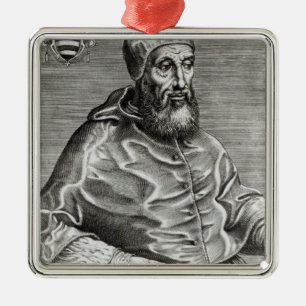 Porträtt av Pope Pius dropp, 1555 Julgransprydnad Metall