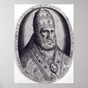 Porträtt av Pope Pius dropp, 1559 Poster