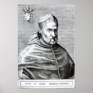 Porträtt av Pope Pius dropp, 1559 Poster
